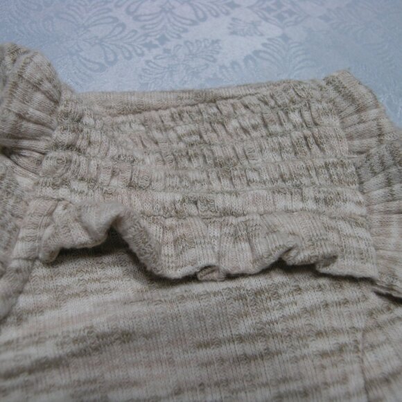 Zac & Rachel Long Sleeve V Neck knit top  size Small shades of cream and tan - Picture 11 of 13